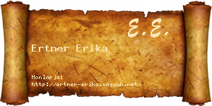 Ertner Erika névjegykártya
